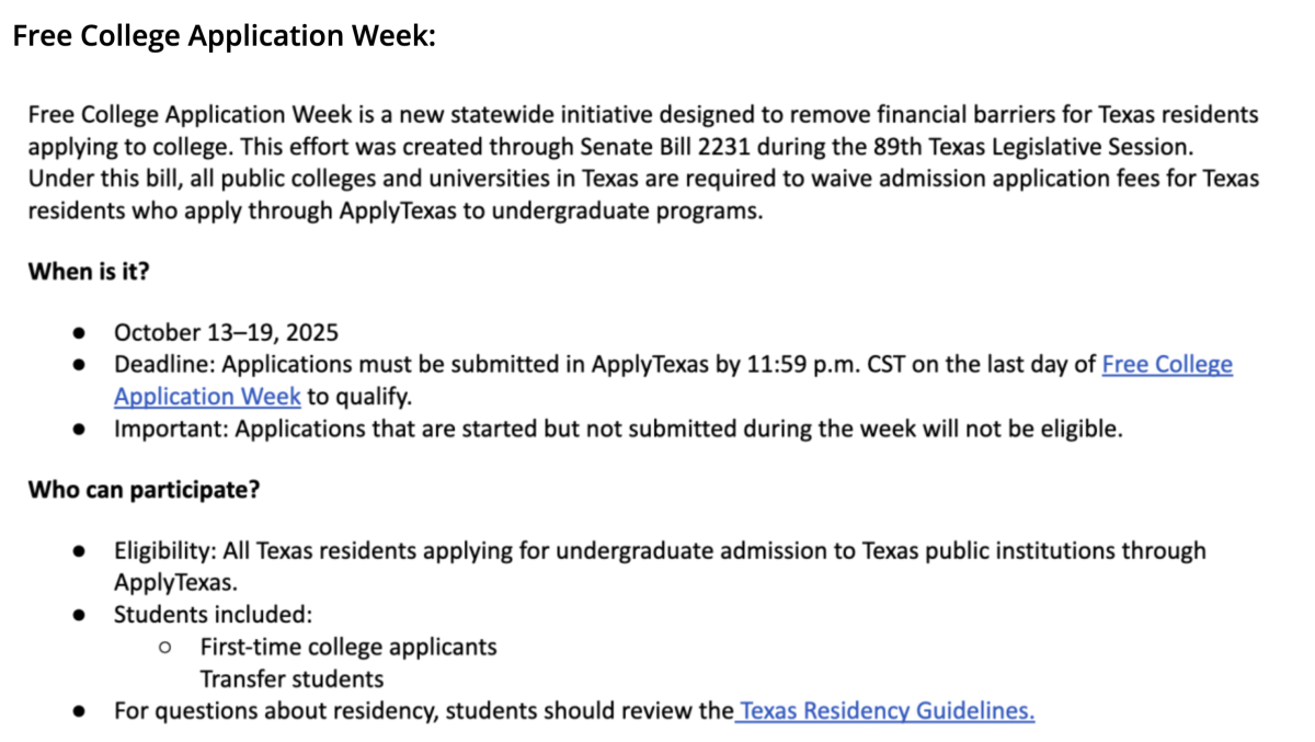 Free College Application Week Information